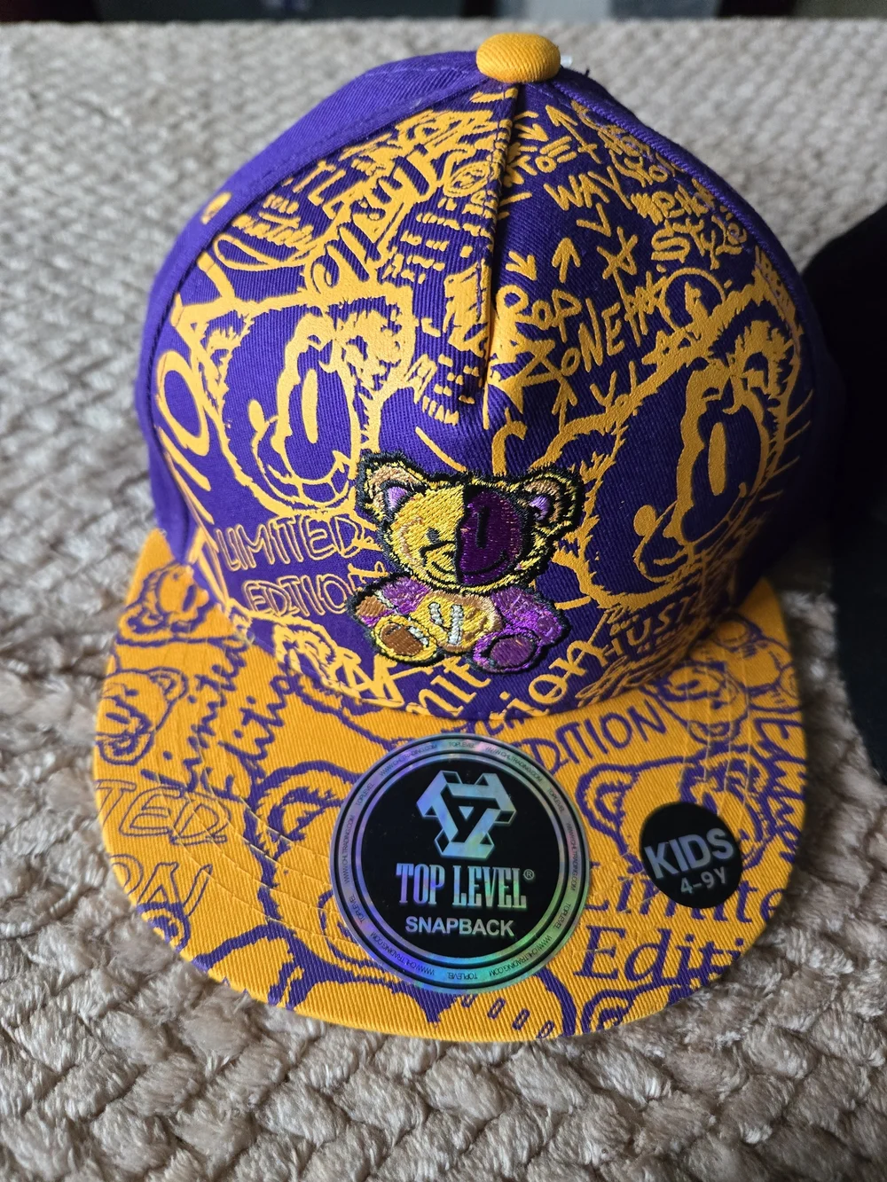 Top Level Kids Snapback Hat Bundle Lot of 5 NWT Adjustable 4-9Y embroidered